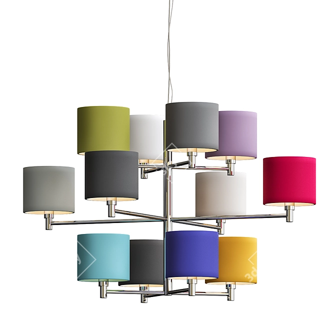 Stylish Bonn Chandelier: Illuminate Your Space 3D model image 1