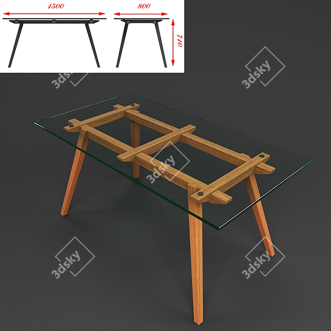 Modern Dining Table 2013 3D model image 2