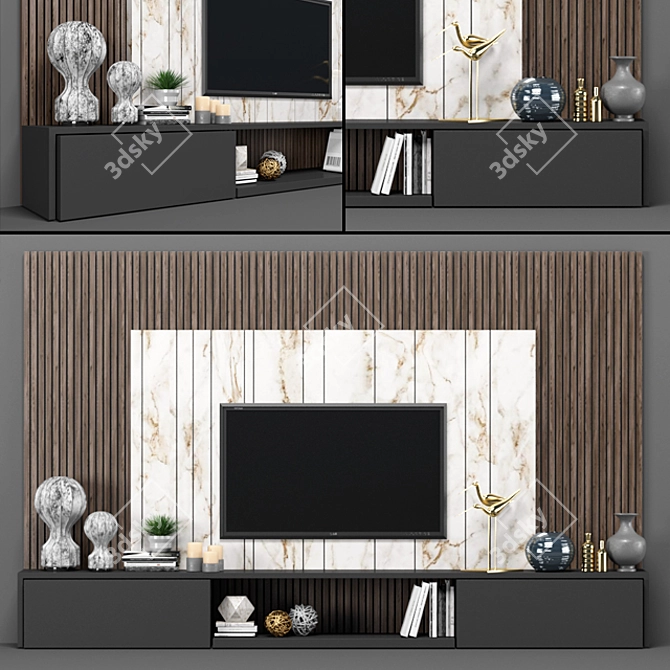 Modern TV Stand - Sleek Design 3D model image 1