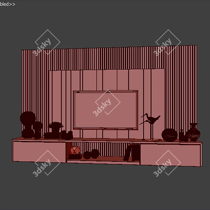 Modern TV Stand - Sleek Design 3D model image 3