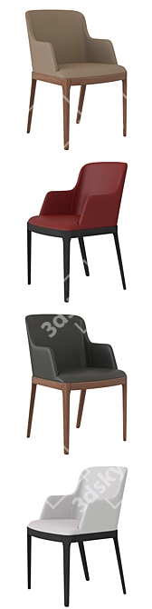 Elegant Magda Chair by Cattelan 3D model image 2