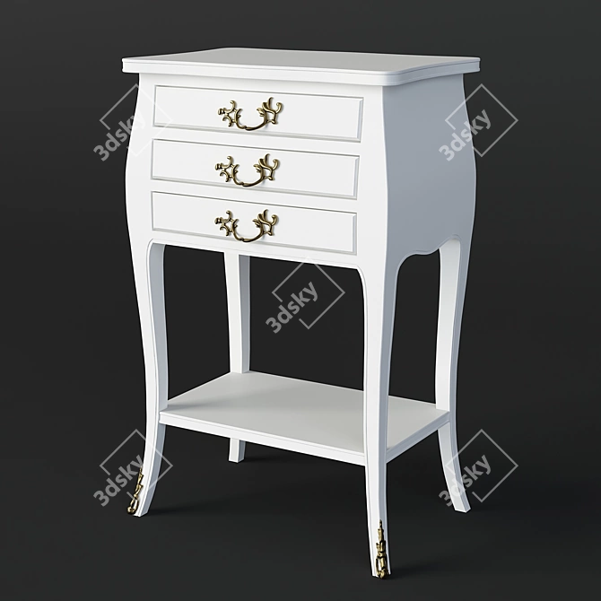 Montigny Bedside Table M845: Stylish and Compact 3D model image 1