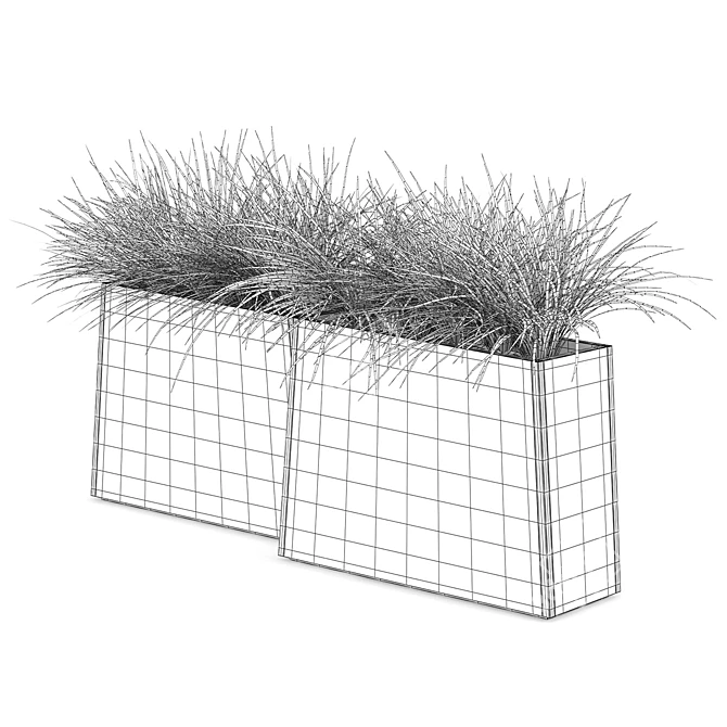 Twista Modern Outdoor Planter 3D model image 3