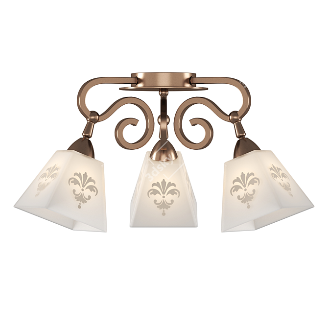 Freya Silvana Ceiling Light 3D model image 1