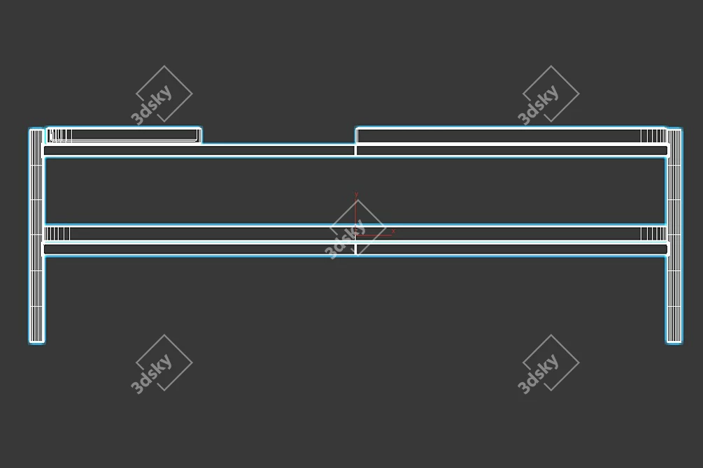 Modern Minimalist Coffee Table 3D model image 3