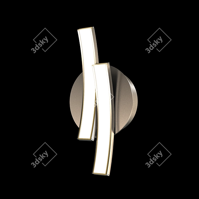 Elegant Arc Wall Sconce 3D model image 1