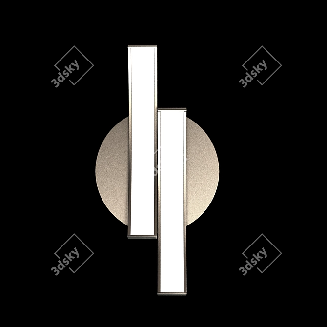 Elegant Arc Wall Sconce 3D model image 2