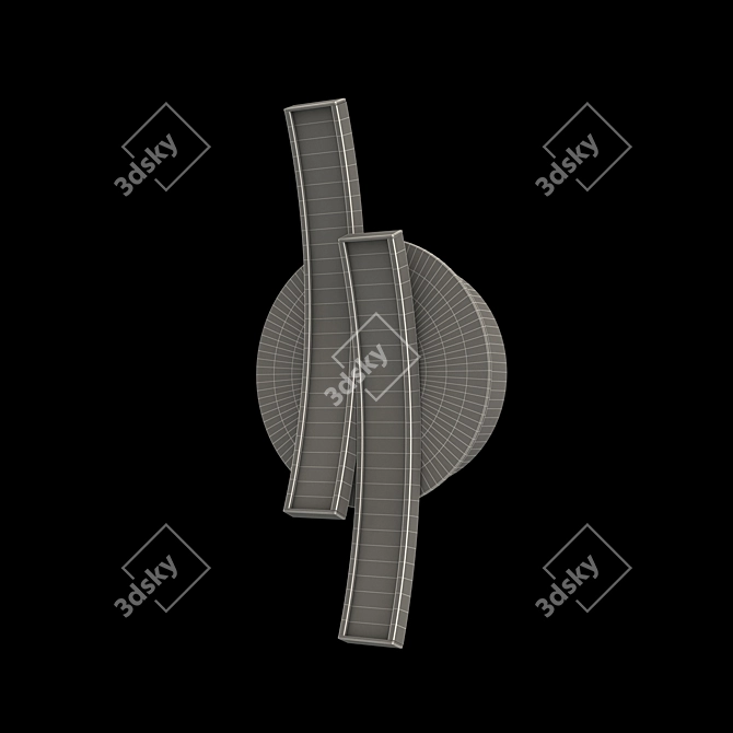 Elegant Arc Wall Sconce 3D model image 3