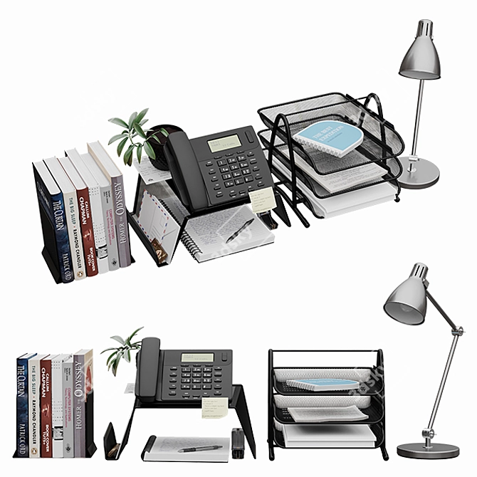 Desktop Decor Set: Elegant and Functional 3D model image 1