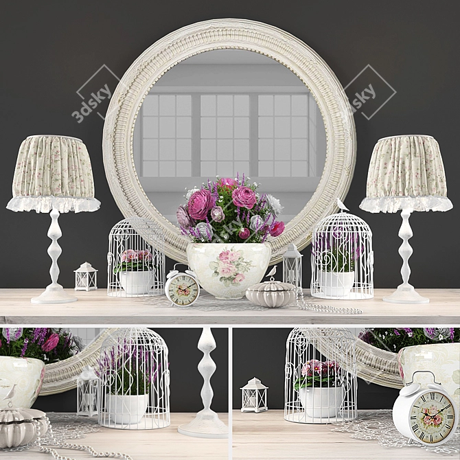 Provençal Decor Set 3D model image 1