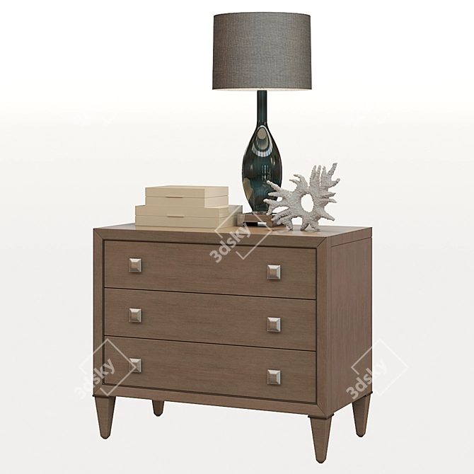 Elegant Ariana Paloma Nightstand 3D model image 1