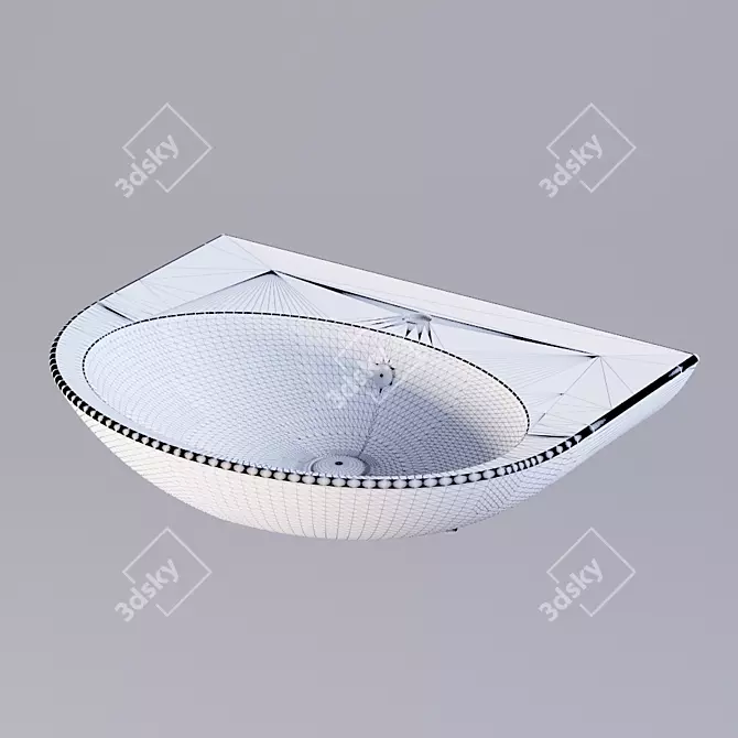 Title: Timeless Elegance: Luxe Classic Washbasin 3D model image 2