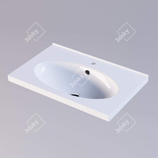 Sanita Luxe Next 70 Washbasin: Concrete Surfaces, Stainless Steel, Unique Decor 3D model image 1