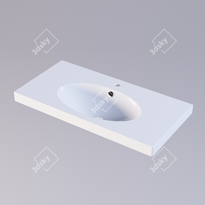 Luxurious Sanita Next 90 Washbasin 3D model image 1