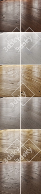 6 Wood Floors: Regular & Herringbone 3D model image 3