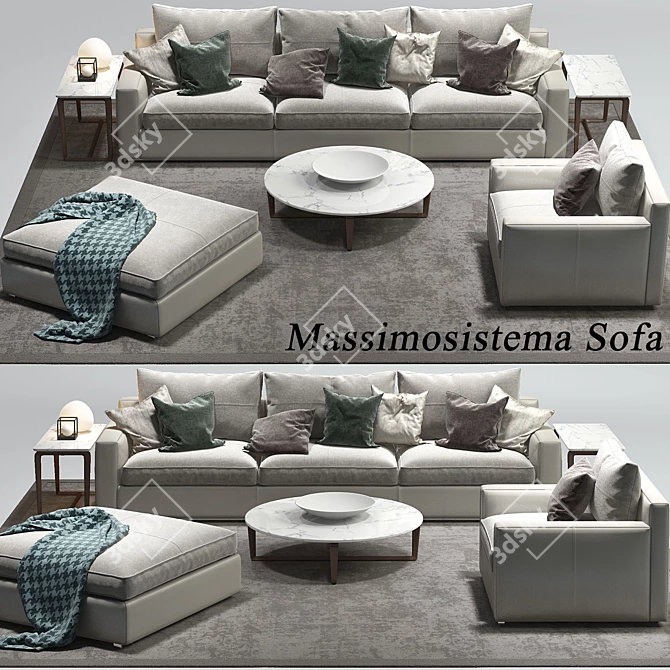 Elegant Poltrona Frau Set 3D model image 1