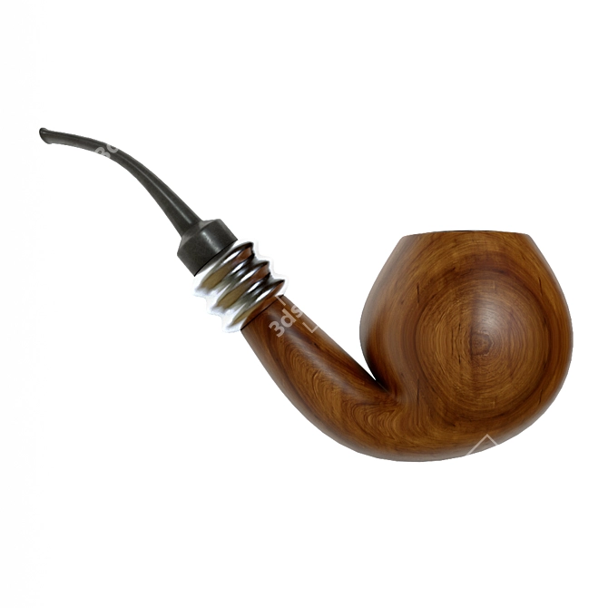 Elegant Decorative Smoking Pipe 3D model image 2
