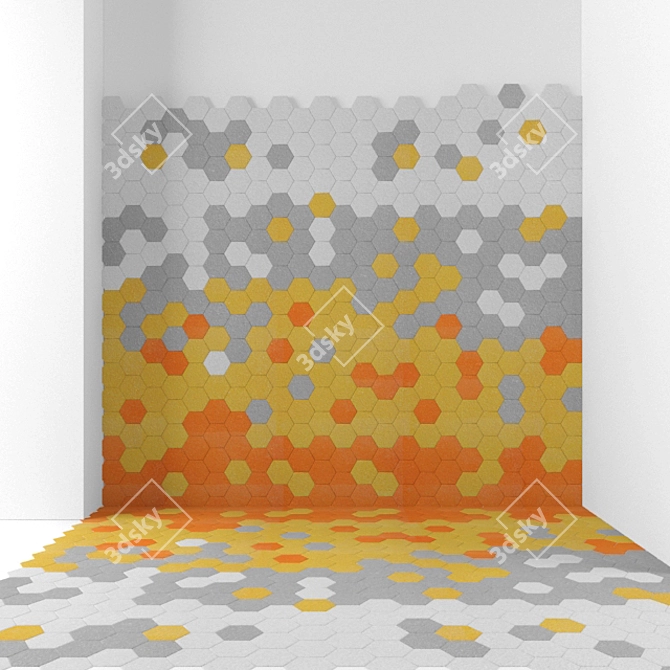 Modern Wall Tile: 10x10 Size 3D model image 1