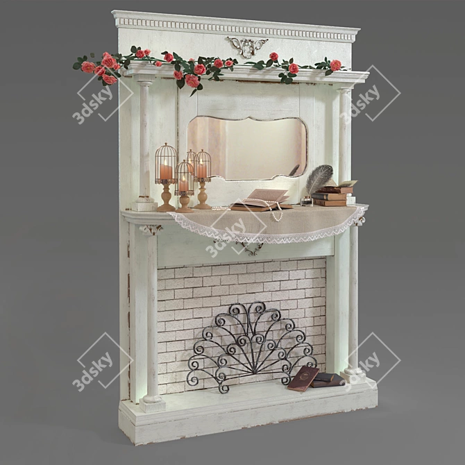 Provence Visual Fireplace 3D model image 1