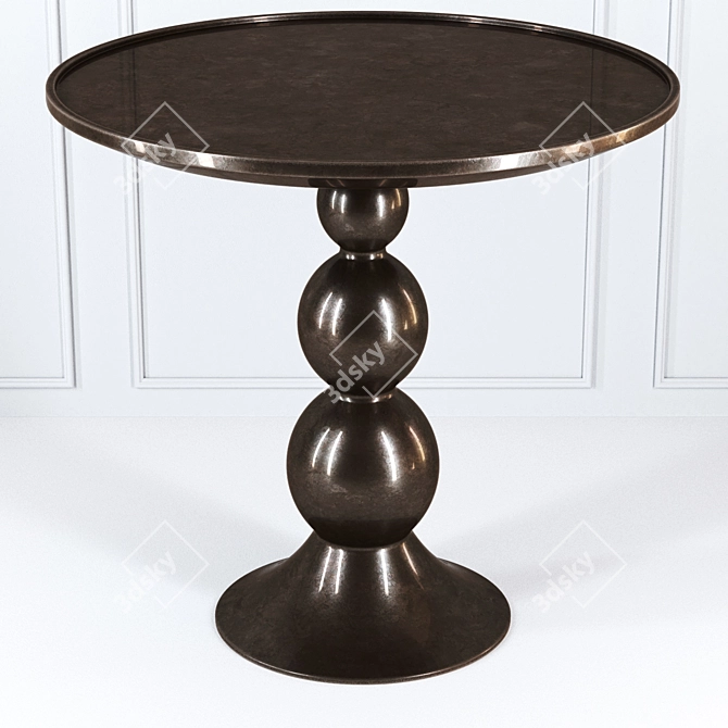 Luxury Burnished Bronze End Table 3D model image 1