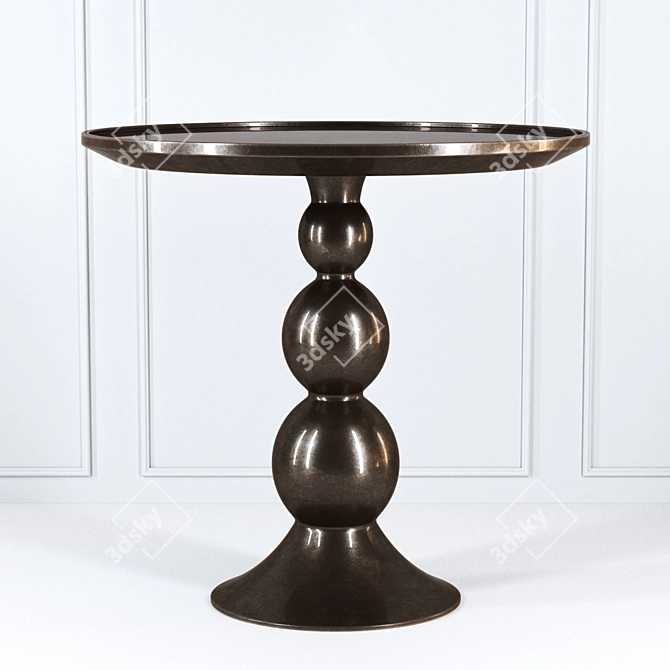 Luxury Burnished Bronze End Table 3D model image 2