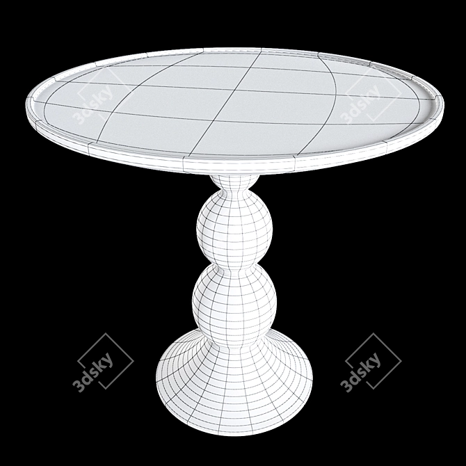 Luxury Burnished Bronze End Table 3D model image 3