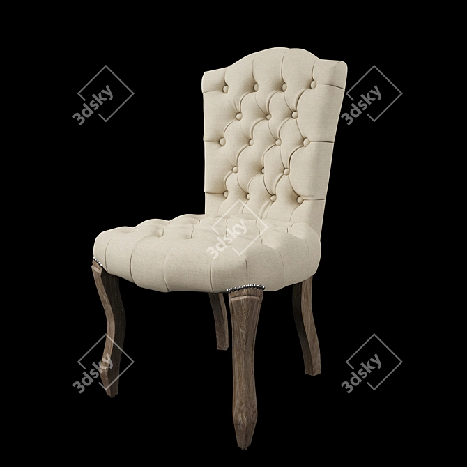 Elegant Clemence French Chair 3D model image 1
