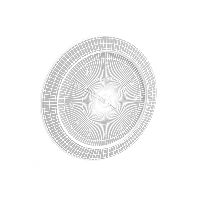 Quartz Wall Clock: Sleek Design, Energy-efficient 3D model image 2