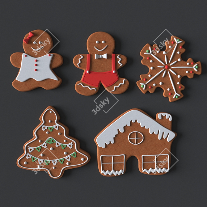 Gingerbread 3D Model Bundle 3D model image 2