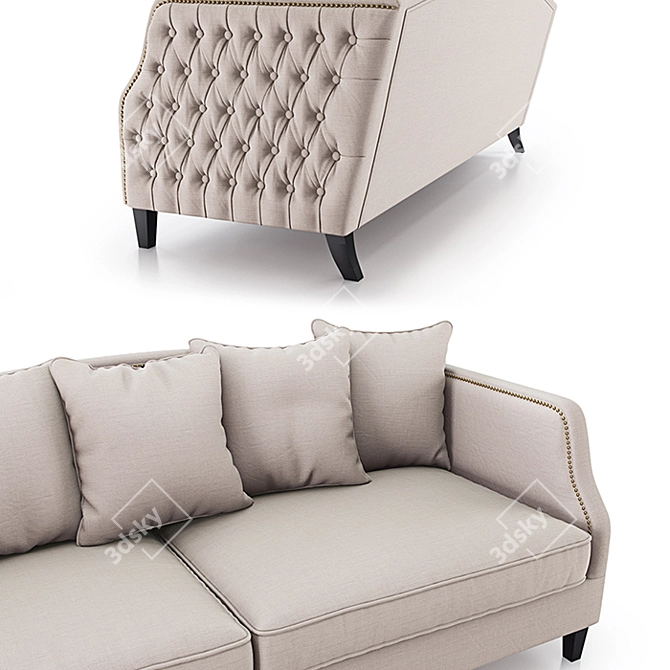 Thompson Sandstone Sofa 3D model image 2