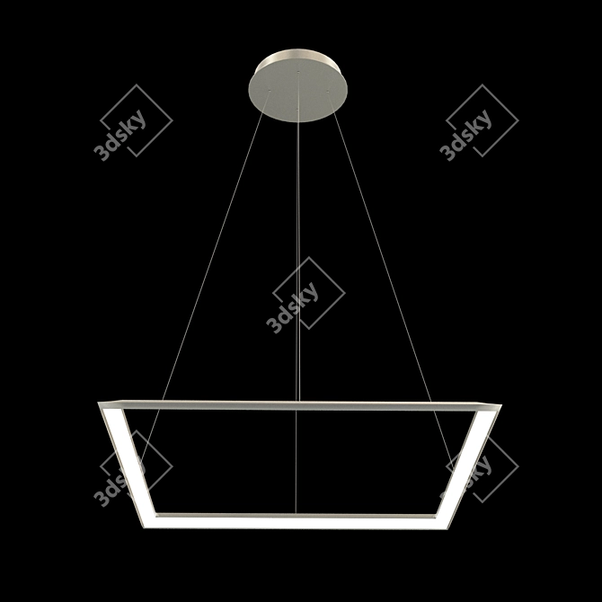 Luchera Designer Square Pendant 3D model image 2