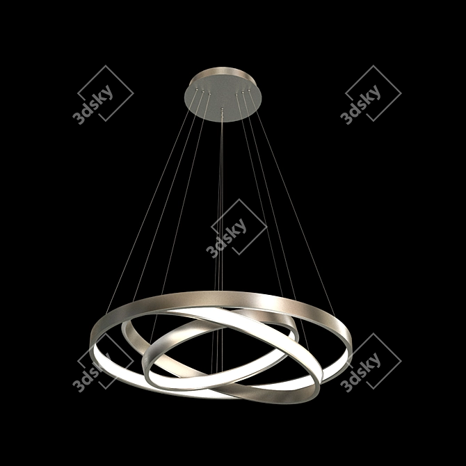 Modern LED Designer Chandelier 3D model image 1