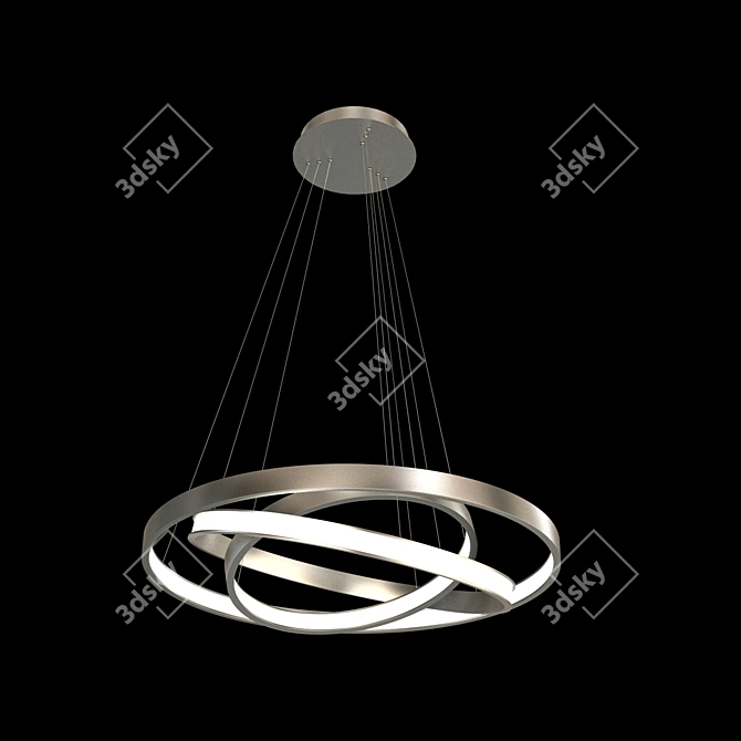 Modern LED Designer Chandelier 3D model image 2