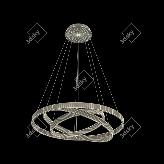 Modern LED Designer Chandelier 3D model image 3