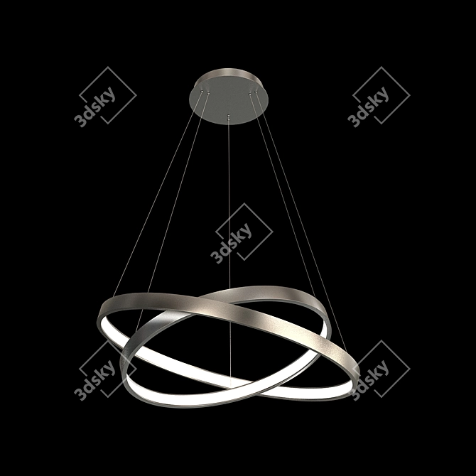 Modern LED Designer Chandelier 3D model image 1