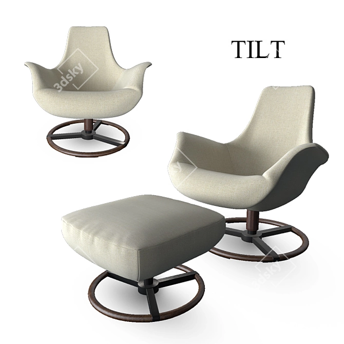 Elegant Tilt Chair: Giorgetti 3D model image 1