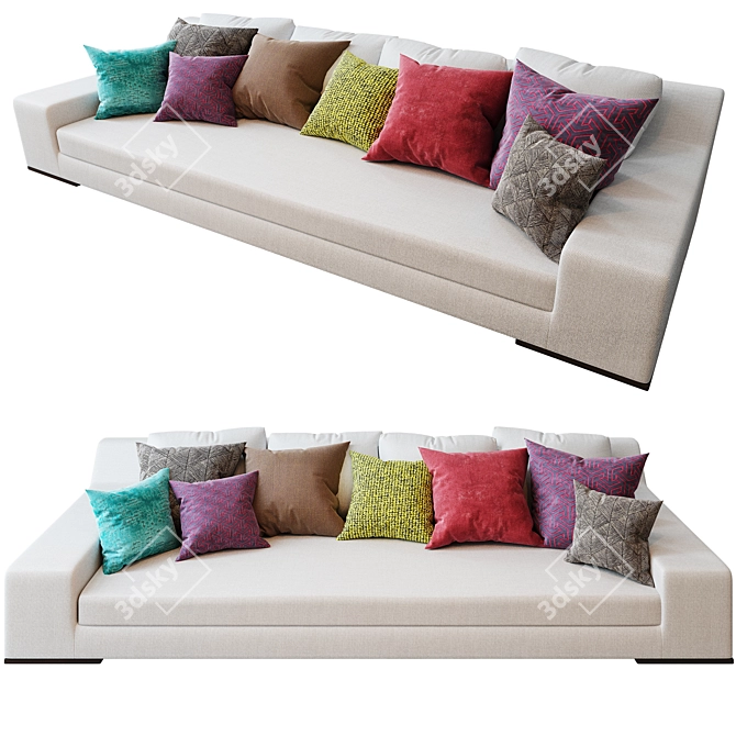 Elegant Caspio Sofa: Ultimate Comfort 3D model image 1