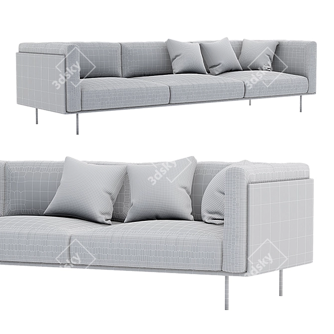 Modern XL Sofa: Stylish and Spacious 3D model image 3