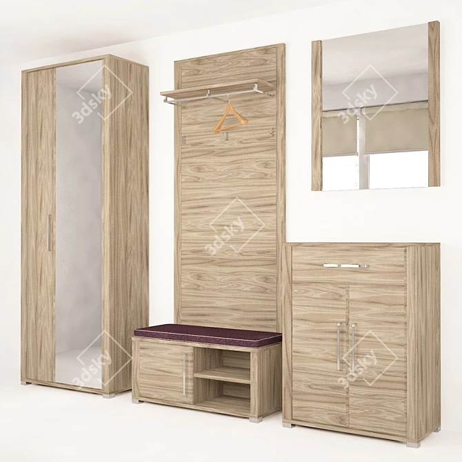 GerBor Hallway Gou: Stylish Storage Solution 3D model image 1