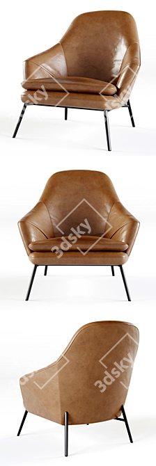 Cozy Comfort: Wendelbo Hug Chair 3D model image 2