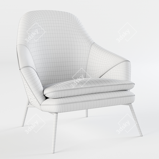 Cozy Comfort: Wendelbo Hug Chair 3D model image 3