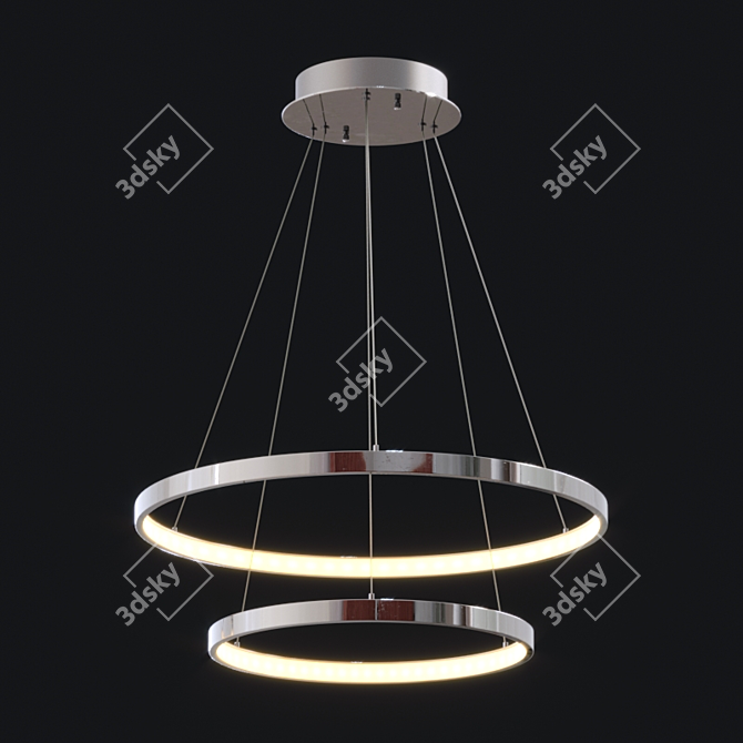 ET2 Hoops LED Pendant: Elegant Lighting Solution 3D model image 2