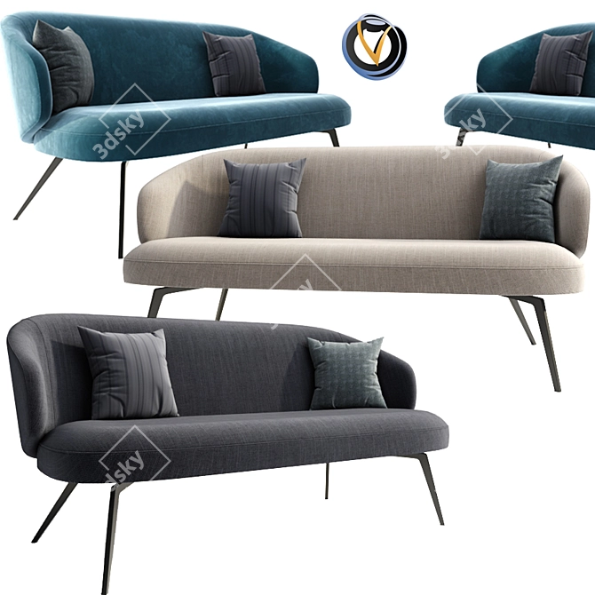 Lema Bice Sofa: Sleek and Stylish Living Furniture 3D model image 1