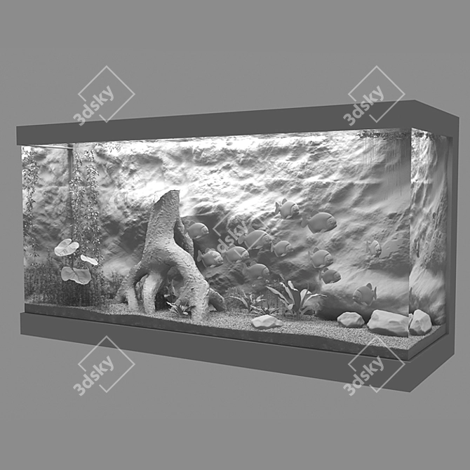 Piranha Aquarium - 1825x620x950mm 3D model image 4