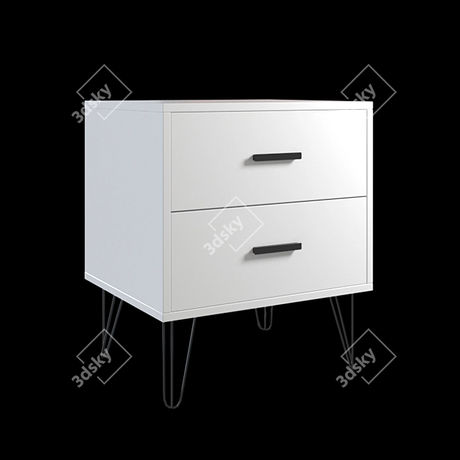 Florida Bedside Table: Compact and Stylish 3D model image 1