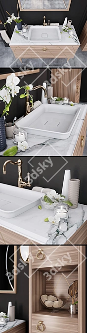  Park Avenue Collection: Exquisite Bathroom Set 3D model image 2