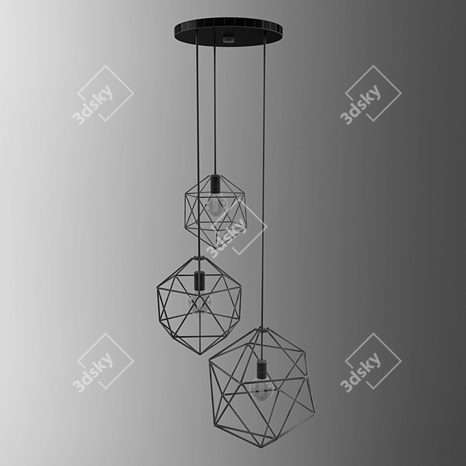 KASPA Black Pendant Lamp 3D model image 3