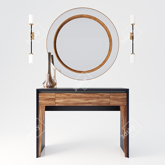 Nocce Dress Table - Elegant Vanity Set 3D model image 2