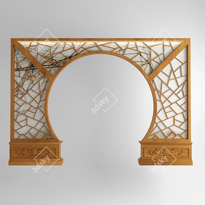 Innovative 3D Panel: Partition Walls 3D model image 1