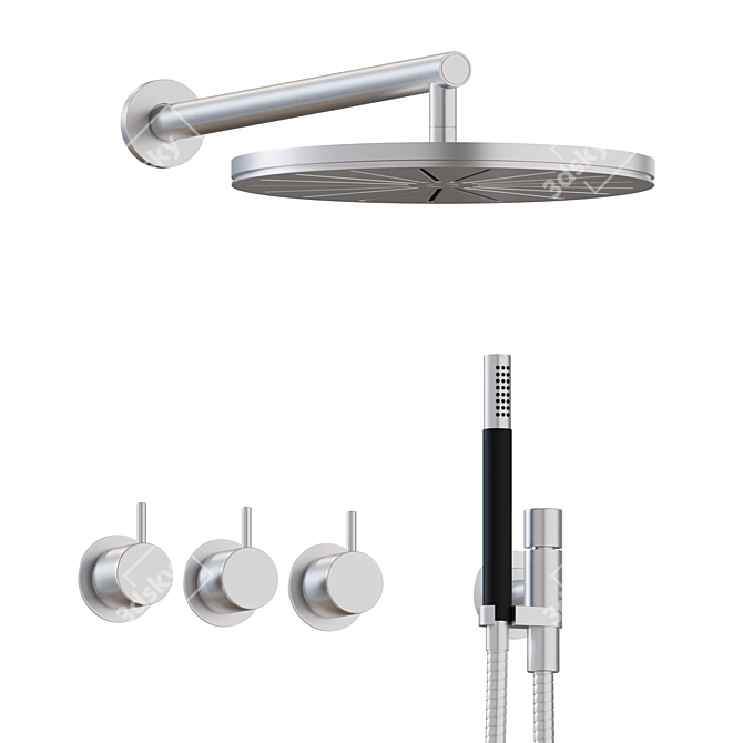 VOLA 02 Thermostatic Shower Mixer 3D model image 1